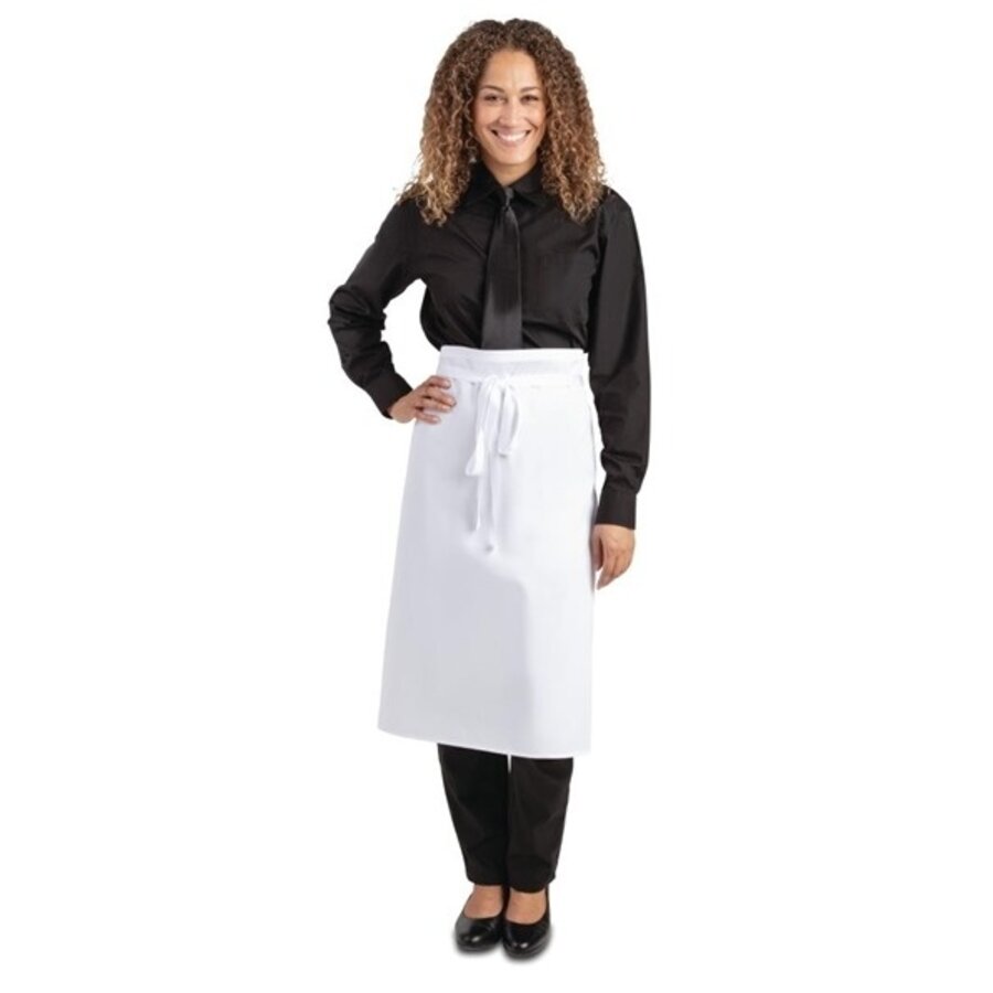 Standard apron white polycotton 91.5(w)x76.2(l)cm