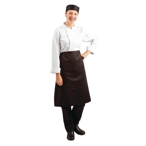 HorecaTraders Tablier de bistrot standard en polycoton noir 100(l)x70(l)cm 