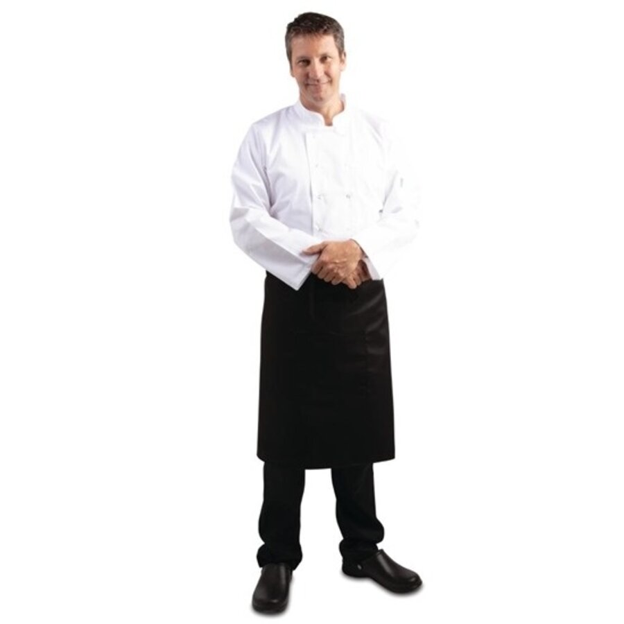 Standard bistro apron black polycotton 100(w)x70(l)cm