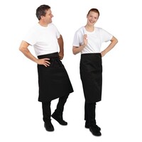 Standard bistro apron black polycotton 100(w)x70(l)cm