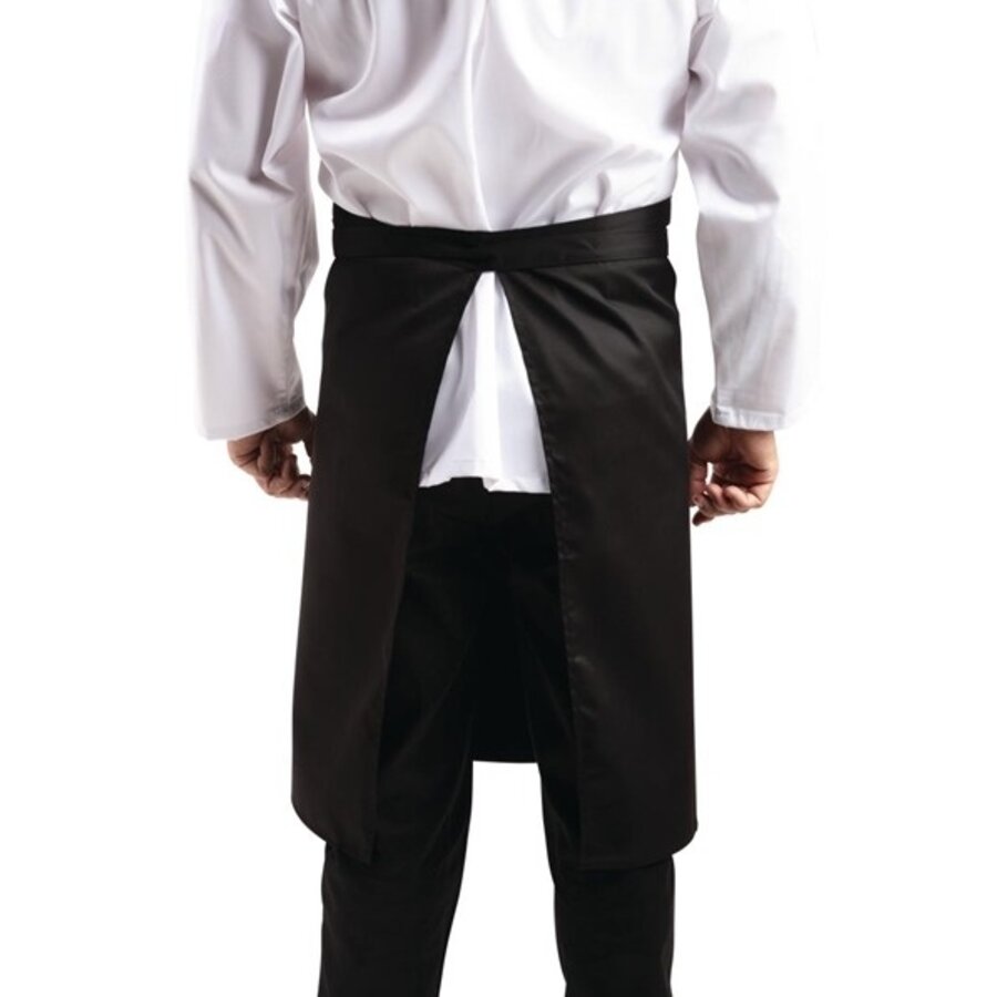 Standard bistro apron black polycotton 100(w)x70(l)cm