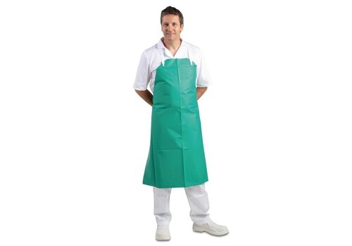  HorecaTraders Tablier licou en nylon PVC vert 91,4 (l) x 106,7 (l) cm 