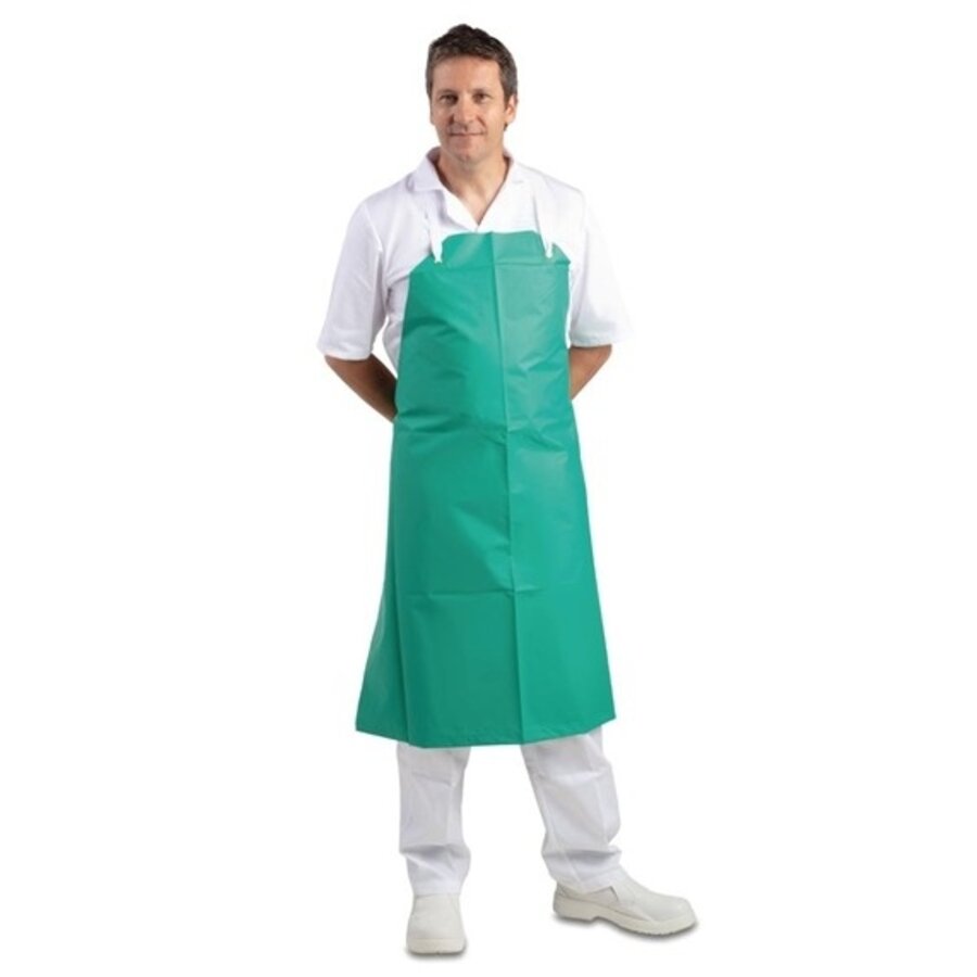 Tablier licou en nylon PVC vert 91,4 (l) x 106,7 (l) cm