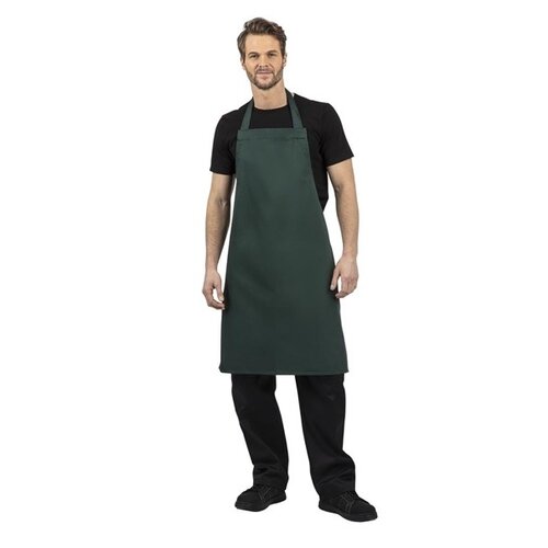  HorecaTraders Halter apron dark green polycotton 71.1(w)x96.5(l)cm 