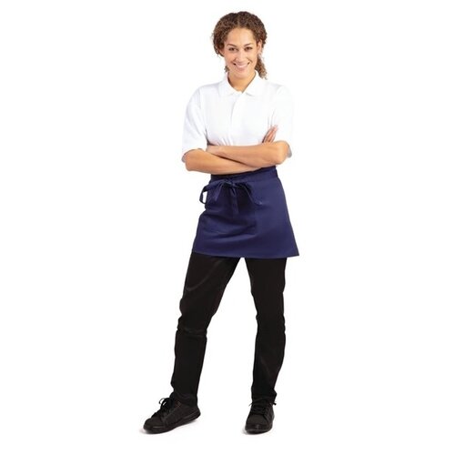  HorecaTraders short apron dark blue 37.5(l)x75(w)cm 