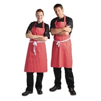 Neckholder-Schürze rot-weiß gestreift 71,1(B)x96,5(L)cm