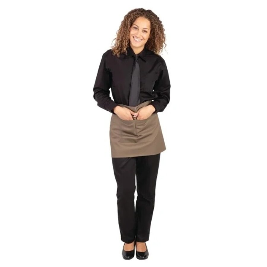 Tablier court marron clair 37,3(l)x75(l)cm