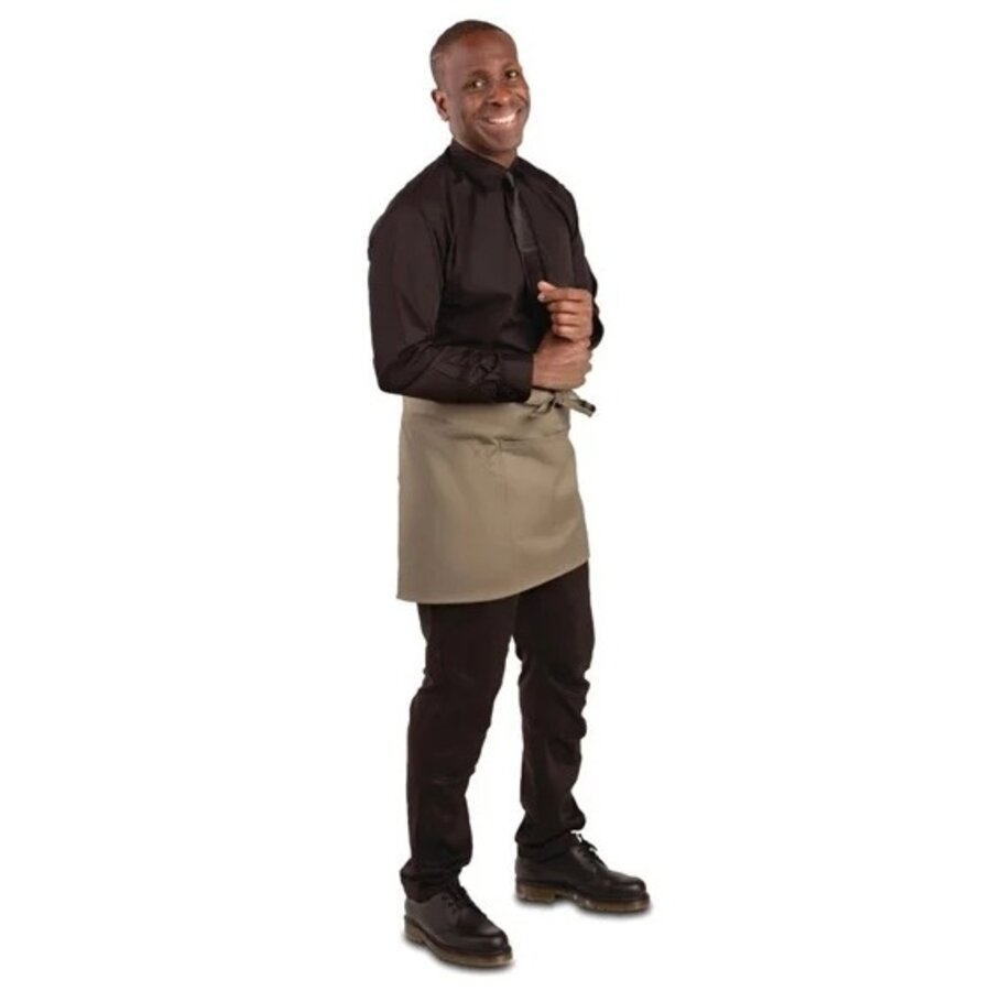 Short apron light brown 37.3(l)x75(w)cm