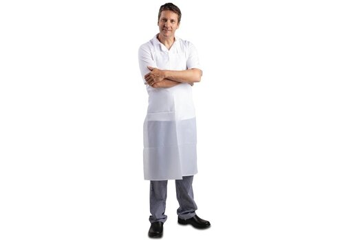  HorecaTraders Tablier imperméable blanc 71,1 (l) x 101,6 (L) cm 