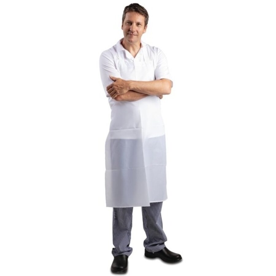 Waterproof apron white 71.1 (w) x 101.6 (l) cm