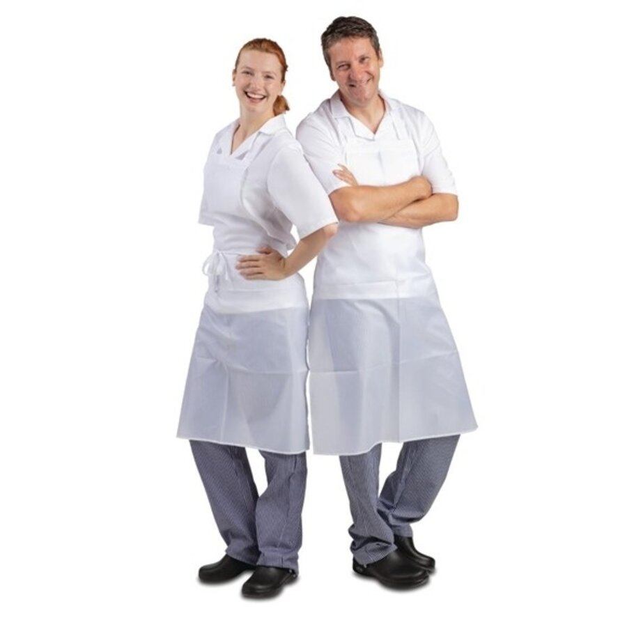 Waterproof apron white 71.1 (w) x 101.6 (l) cm