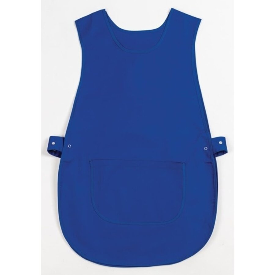 Pinafore apron with pocket royal blue