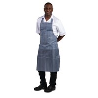 Tablier imperméable à rayures bleues et blanches 71,1 (l) x 101,6 (l) cm