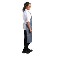 Tablier imperméable à rayures bleues et blanches 71,1 (l) x 101,6 (l) cm
