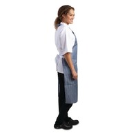 Waterproof apron blue-white striped 71.1 (w) x 101.6 (l) cm