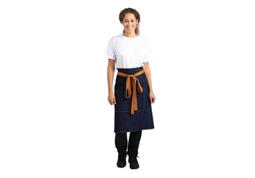  HorecaTraders Southside Bistroschürze Blue Denim 90x100cm 