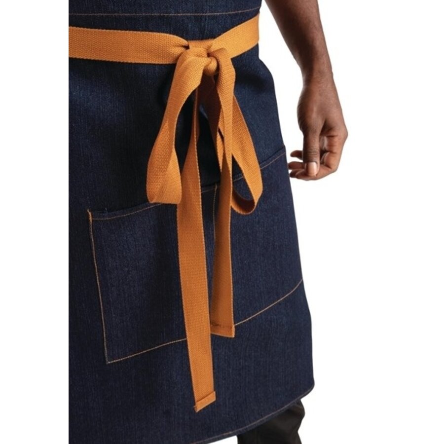 Tablier de bistro Southside bleu denim 90x100cm