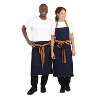 Southside bistro apron blue denim 90x100cm
