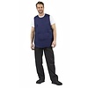 HorecaTraders Pinafore apron with pocket, navy blue