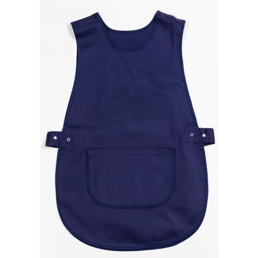 Apron with pocket navy blue
