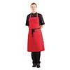 HorecaTraders Tablier d'haltères rouge en polyester-coton