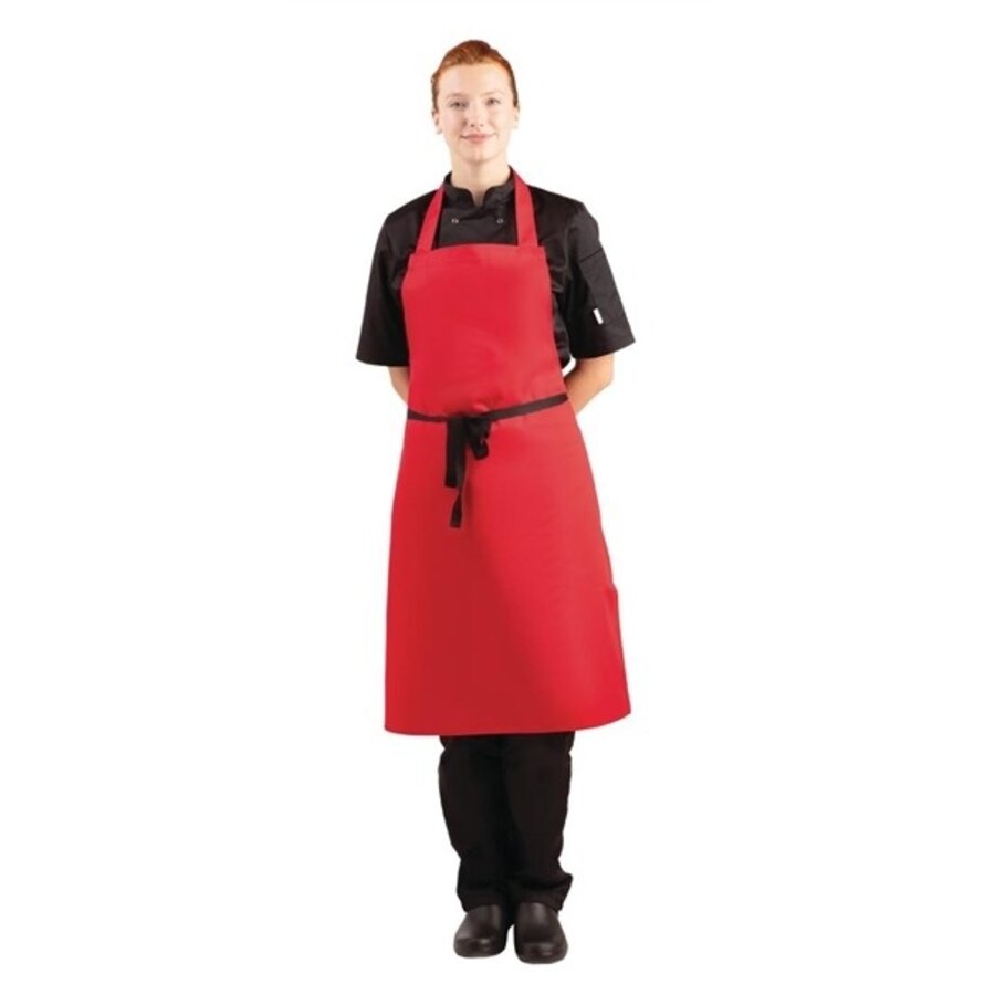 Polyester-cotton red barbell apron