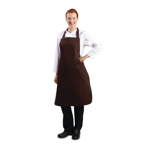  HorecaTraders Halter apron polyester-cotton chocolate brown 