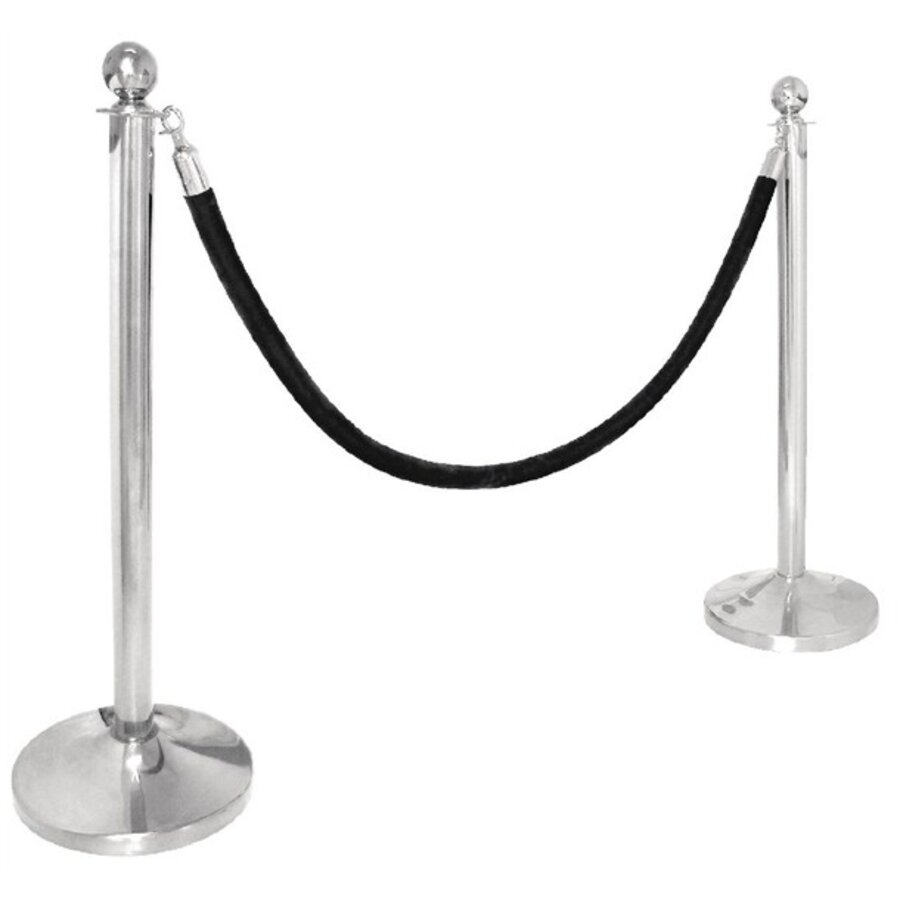 Barrier Post With Knob Chrome Plated