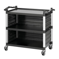 Serving trolley | coated on three sides | quiet