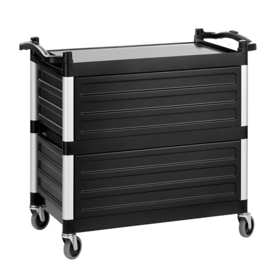 Serving trolley | three-sided upholstery | silent