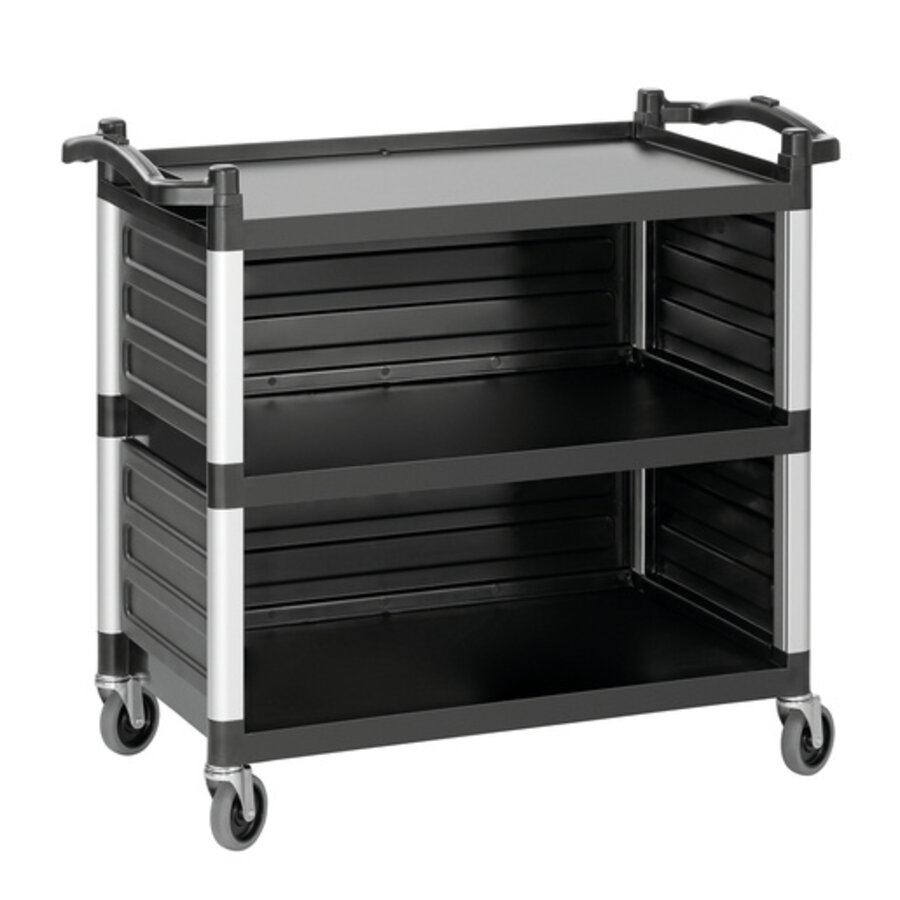 Serving trolley | coated on three sides | quiet