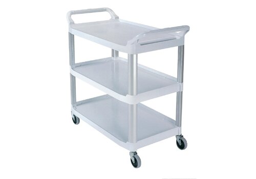  HorecaTraders Chariot de service | polypropylène | 3 niveaux| 96 x 103 x 51 cm 