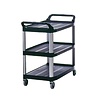 HorecaTraders serving trolley | polypropylene | 3 levels| 96 x 103 x 51 cm