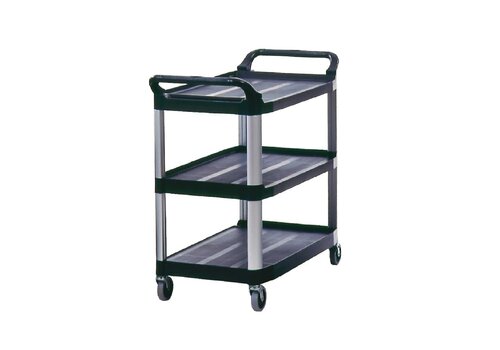  HorecaTraders chariot de service | polypropylène | 3 niveaux| 96 x 103 x 51 cm 