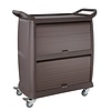 HorecaTraders Polypropylene serving trolley with 3 shelves