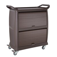 Chariot de service en polypropylène avec 3 étagères