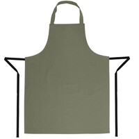 Tablier licou en polyester-coton vert olive