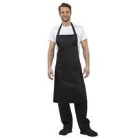 Tablier licou en polycoton noir XL