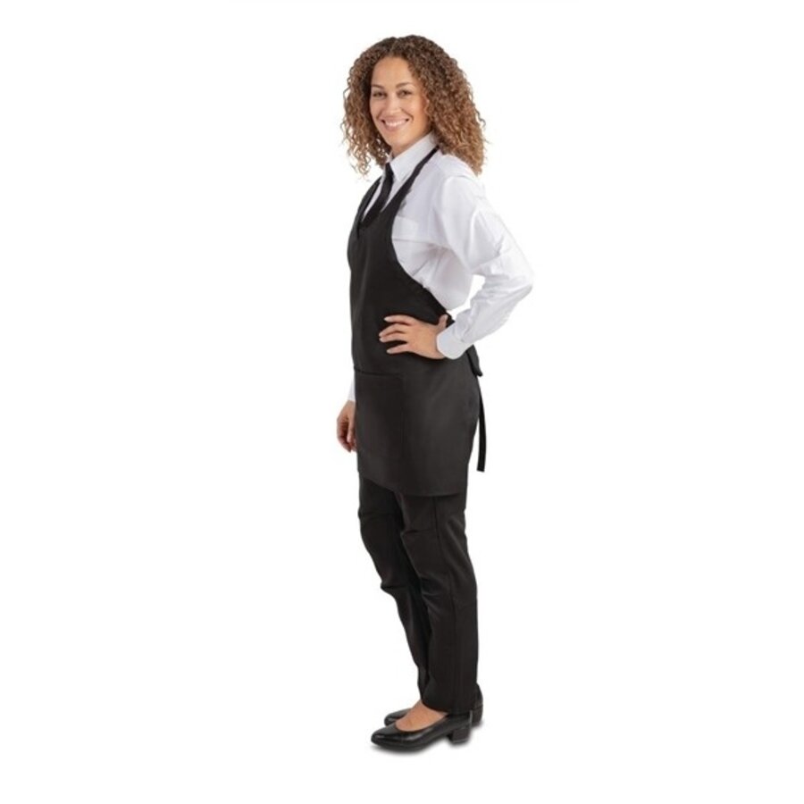 Black V-neck Halter Apron