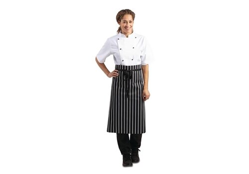  HorecaTraders Tablier standard à rayures noires et blanches 