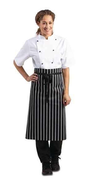 Buy Standard black and white striped apron online - HorecaTraders