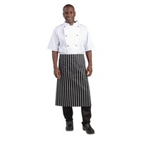 Standard apron black and white striped