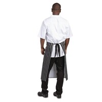 Standard apron black and white striped