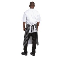 Standard black and white striped apron