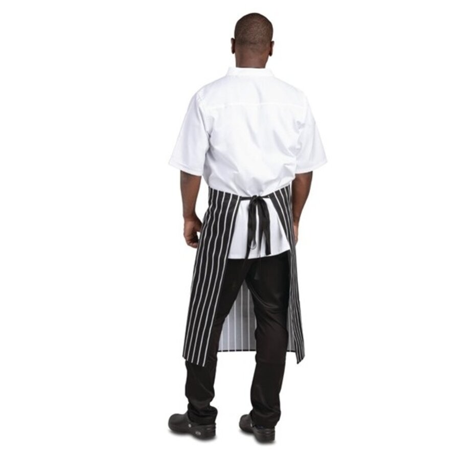 Tablier standard à rayures noires et blanches