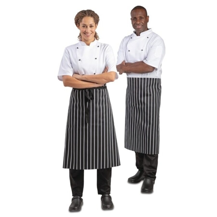 Standardschürze mit schwarzen und weißen Streifen