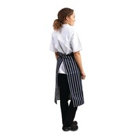 Apron blue and white striped