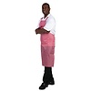 HorecaTraders Waterproof apron red and white striped