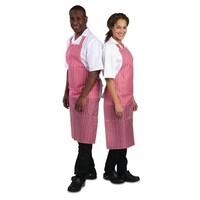 Waterproof apron red and white striped