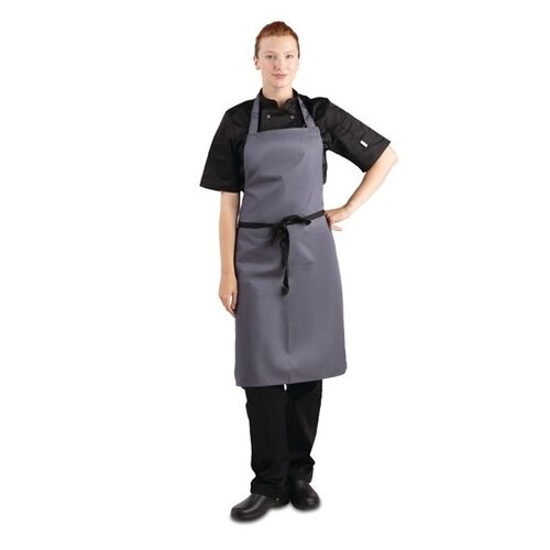  HorecaTraders Polycotton halter apron gray 